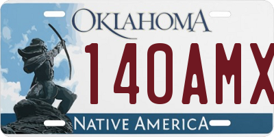OK license plate 140AMX