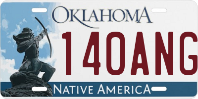 OK license plate 140ANG