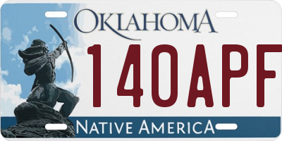 OK license plate 140APF