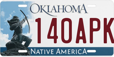 OK license plate 140APK