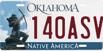 OK license plate 140ASV