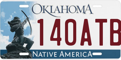 OK license plate 140ATB
