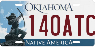 OK license plate 140ATC