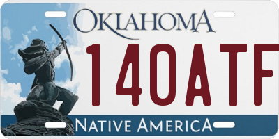 OK license plate 140ATF