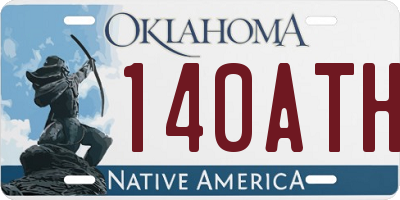 OK license plate 140ATH