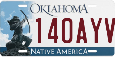 OK license plate 140AYV