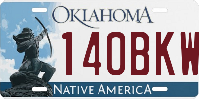 OK license plate 140BKW