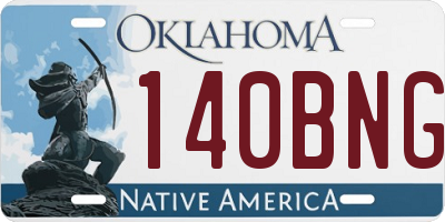 OK license plate 140BNG