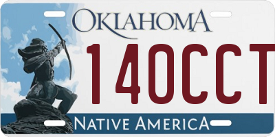 OK license plate 140CCT