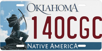 OK license plate 140CGC