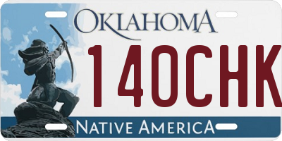 OK license plate 140CHK