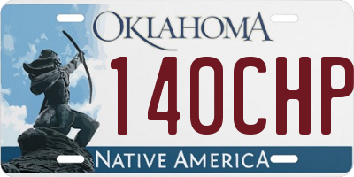 OK license plate 140CHP