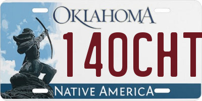 OK license plate 140CHT