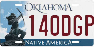 OK license plate 140DGP