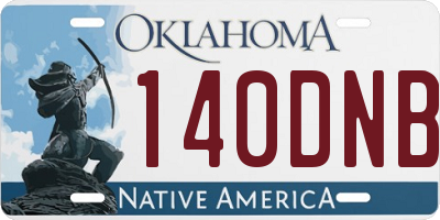 OK license plate 140DNB