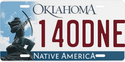 OK license plate 140DNE