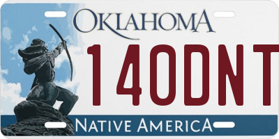 OK license plate 140DNT