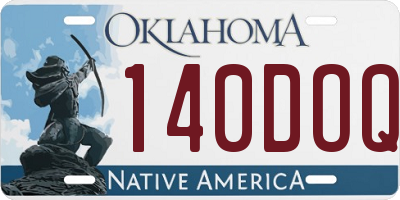 OK license plate 140DOQ