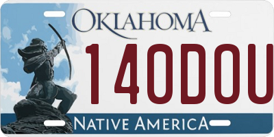 OK license plate 140DOU