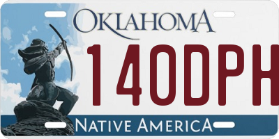 OK license plate 140DPH