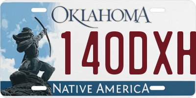 OK license plate 140DXH