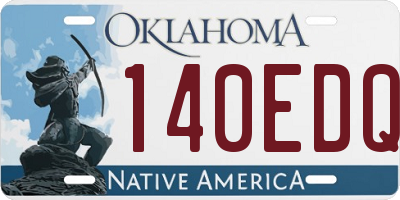 OK license plate 140EDQ