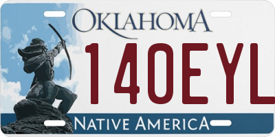 OK license plate 140EYL