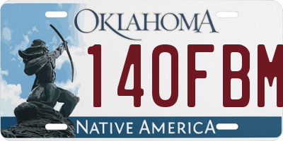 OK license plate 140FBM