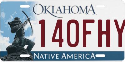 OK license plate 140FHY