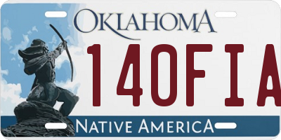 OK license plate 140FIA