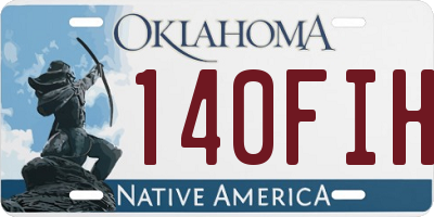 OK license plate 140FIH