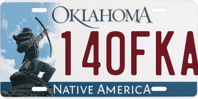 OK license plate 140FKA
