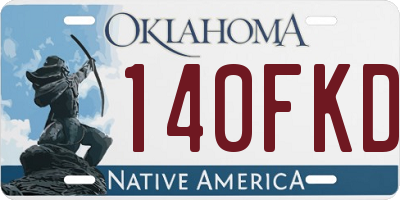 OK license plate 140FKD