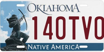 OK license plate 140TVO