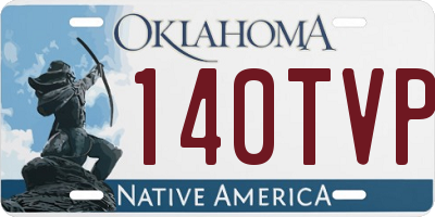 OK license plate 140TVP
