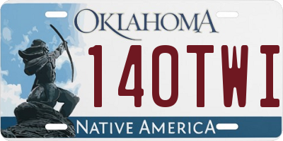 OK license plate 140TWI
