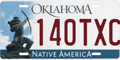 OK license plate 140TXC
