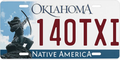 OK license plate 140TXI