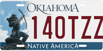 OK license plate 140TZZ