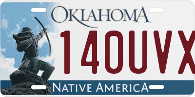 OK license plate 140UVX