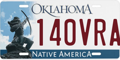 OK license plate 140VRA