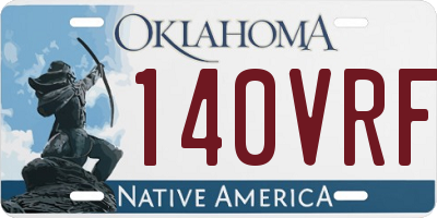 OK license plate 140VRF