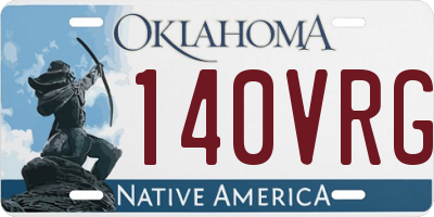 OK license plate 140VRG