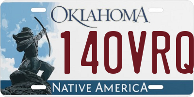 OK license plate 140VRQ