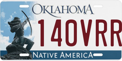 OK license plate 140VRR