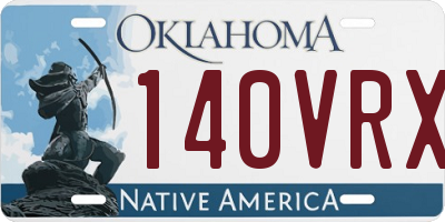 OK license plate 140VRX