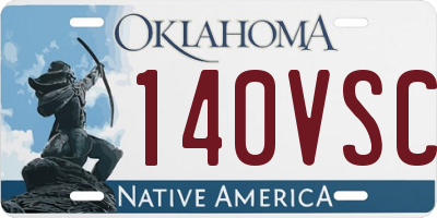 OK license plate 140VSC
