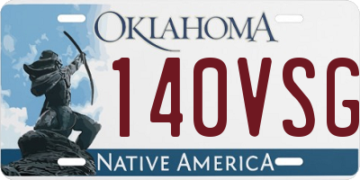 OK license plate 140VSG