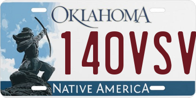 OK license plate 140VSV