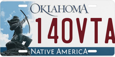OK license plate 140VTA